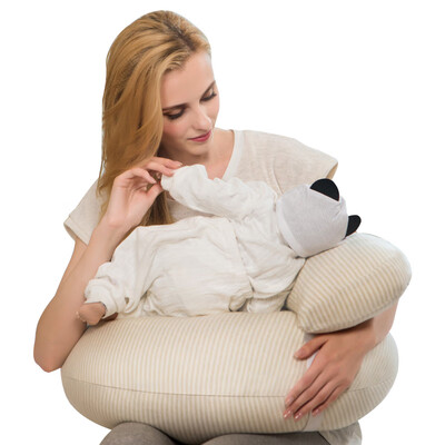 

Small sago wood breastfeeding pillow feeding pillow multi-function pillow baby learning pillow waist pillow pregnant women pillow breastfeeding pad XB-02 green stripes