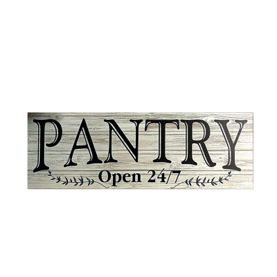 

Wood Pantry Open 247 Sign Rustic Wall Decor for Home Kitchen Dining Room Restaurant Vintage Style