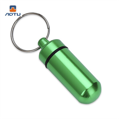 

Aotu AT7605 Outdoor Emergency Portable Aluminum Alloy Medicine Pot Bottle with Key Ring