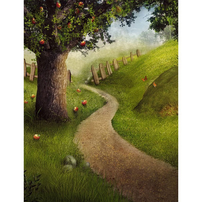 

Green Hillside Photo Backdrop 57FT Vinyl Fabric Cloth Digital Printing Photo Background s-2406