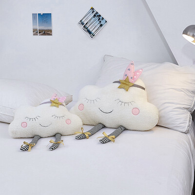 

NeillieN Cloud baby comfort pillow embroidered squint pillow sofa cushion floating window decoration childrens room decoratio
