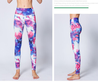

High waist Quick drying pants printing Fitness Yoga Pants