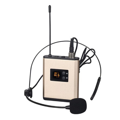 

UHF Wireless Headset Portable Recharage Microphone System with Speech Teacher Travel Guide Bodypack Transmitter