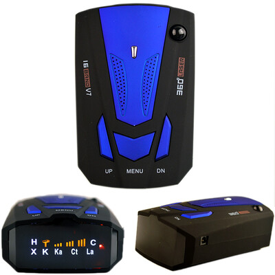 

Car LED Radar Detector 360 Degree 16 Band EnglishRussian Voice for Vehicle V7 Speed Alert Alarm Warning Anti Radar Detectors