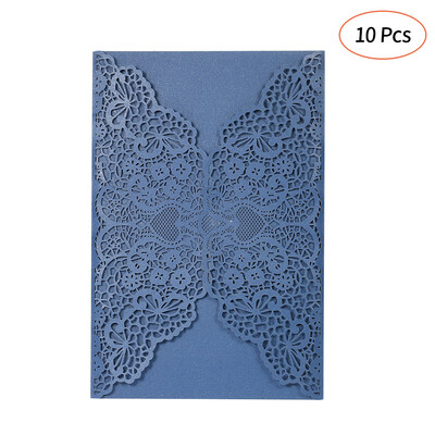 

10pcs Pearl Paper Invitation Cards Invitation Holders for Wedding Birthday Party Anniversay--Gold