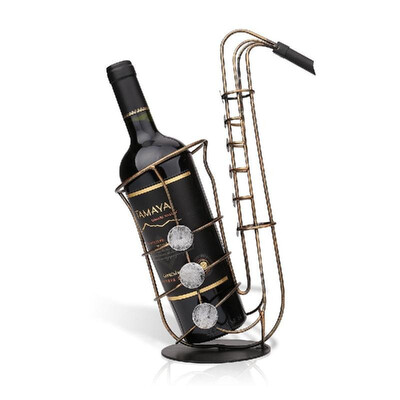 

TOOARTS Metal sax wine rack Beautiful&practical wine rack Creative wine bottle holder Practical ornament Crafts