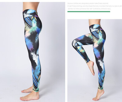 

High waist Quick drying pants printing Fitness Yoga Pants
