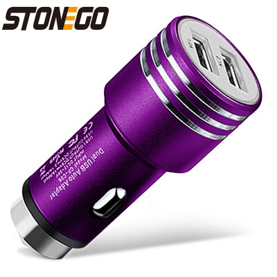 

STONEGO Car Charger Adapter 21A Dual USB Ports Quick Charge Adapter with Car Escape Emergency Circular Metal Safety Hammer