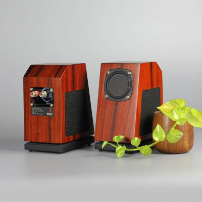 

Qinpu V2MKII hifi desktop speakers loudspeakers wood grain a pair