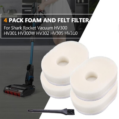 

4 Pack Vacuum Foam&Felt Filter for Shark Rocket Vacuum HV300 HV301 HV300W HV302 HV305 HV310