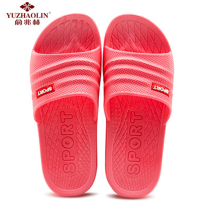

Yu Zhaolin YUZHAOLIN Couple home&men indoor soft thick bathroom shower anti-slip sandals&slippers 8811 red 36-37