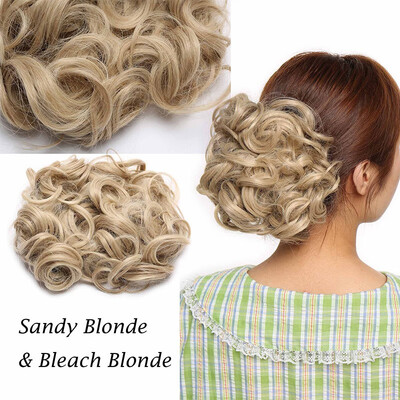 

Scrunchy Updo Combs Clip in Bun Claw Jaw on Donut Hairpiece Drawstring Wrap Around Straight Messy Wavy Chignons
