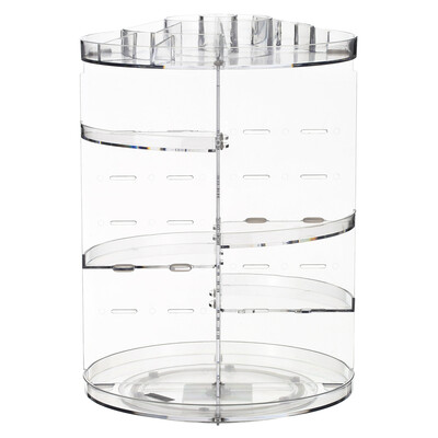 

Makeup Organizer 360 Degree Rotation Multi-Functional Cosmetics Storage Box DIY Adjustable Height