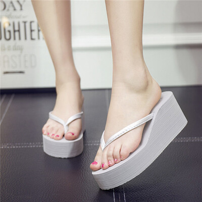 

IDIFU Womens Thong High-heeled Platform Wedge Flip Flops Sandals