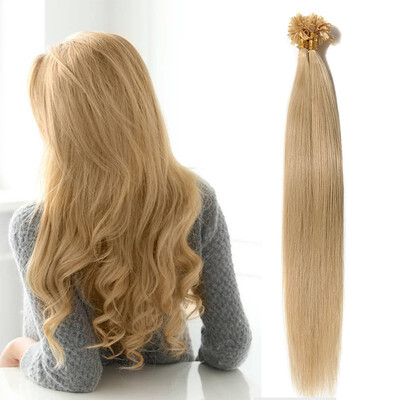 

Fusion Hair Extensions Invisible NailU Tip Glue Real Human Hair Extensions Real Soft Hair Extensions 50 strands50g