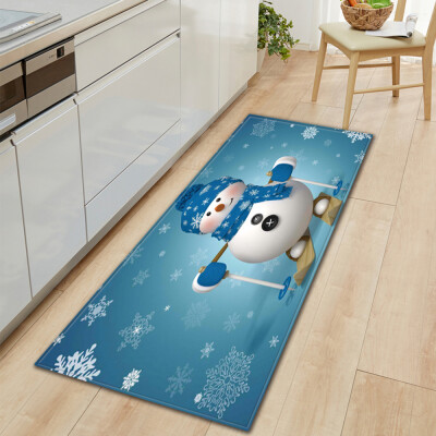 

Christmas Style Non-slip Carpet Home Decoration Living Room Kitchen Bedroom Rug Door Sofa Bathroom Mat Christmas Doormat