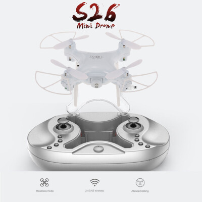 

S26 24G 720P Camera WIFI FPV Mini Drone Altitude Hold Voice Control RC Quadcopter for Kids Beginners