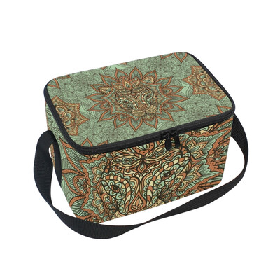 

ALAZA Lion Head Lunch Box Insulated Lunch Bag Large Cooler Tote Bagfor Men Women