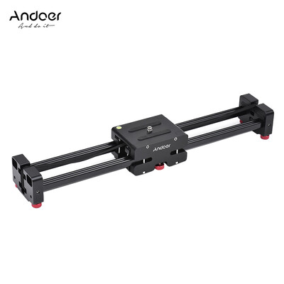 

Andoer FT-52 Retractable Camera Video Slider Dolly Track Rail Stabilizer 52cm Length 104cm Actual Sliding Distance Aluminum Alloy