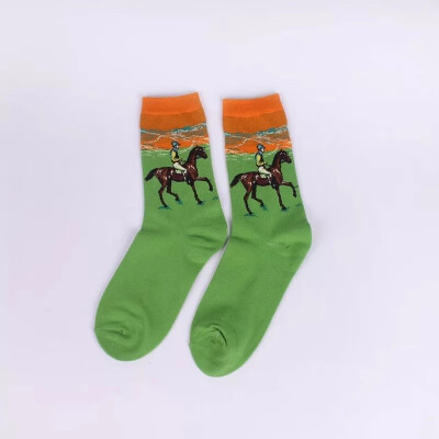 

Aa-shop Men Women Art Color Mid tube Socks