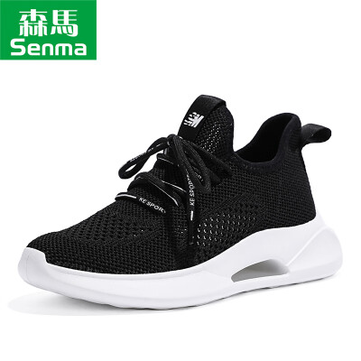 

Senma Senma leisure Korean version of the jogging breathable comfort belt fly woven outdoor sports shoes female 22951510 black 37 yards