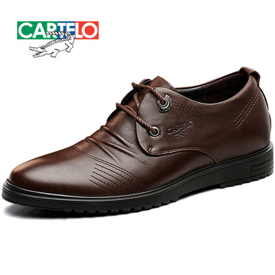 

Cartier crocodile CARTELO first layer cowhide straps comfortable non-slip driving increased mens business casual shoes men 10097 brown 43