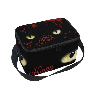 

ALAZA Lunch Box Insulated Lunch Bag Large Cooler Happy Halloween Pattern Tote Bag