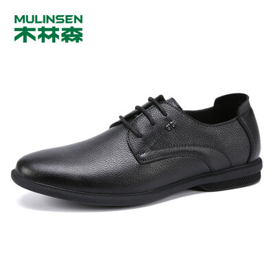 

Mulinsen MULINSEN Korean version of the fashion simple suede leather business casual mens shoes black 41 yards SS97121