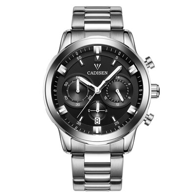 

Cadisen Watch Men Sport Chronograph Clock Quartz Wristwatch Business Waterproof Watch Men