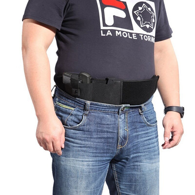 

Tactical Belly Band Holster Concealed Carry Pistol Gun Pouch Waist Bag Invisible Elastic Girdle Belt for Outdoor Sports Hunting