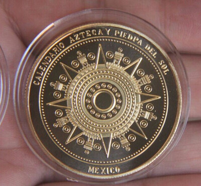 

Mexico Aztec GOLD Plated Coins MEDAL USA US UK DOLLAR MONEY DIGITAL LITECOIN okcoin gold bar MARKS EUROS