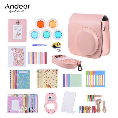 

Andoer 14 in 1 Accessories Kit for Fujifilm Instax Mini 888s9 with Camera CaseStrapStickerSelfie LensFilterAlbum3 Kind