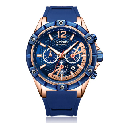 

MEGIR 2083G Sport Watch Brand Watch Luminous Man Silicone Digital Analog Hour Minute Second Calendar Chronography Waterproof Wrist