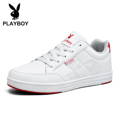 

Playboy PLAYBOY fashion sports running casual shoes mens low-top tie wild DS87287 white red 43
