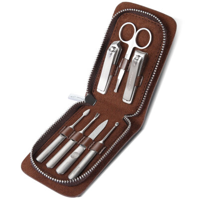 

Korea Kowell Han Kewei nail clipper import stainless steel nail clippers personal care repair capacity combination 7 piece set KC702 brown