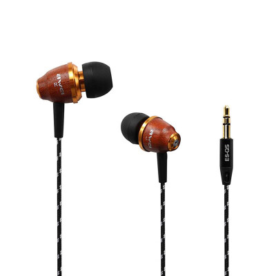 

Awei ES-Q5 Retro Design Dynamic Log Wiring Stereo Portable Earphones In-ear Line Type Earbuds Mobile Computer Tablet Universal