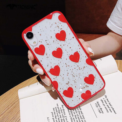 

Tronsnic Glitter Phone Case for iPhone X  Strawberry Gold Foil Case Love Rose Flower Zebra Red Luxury