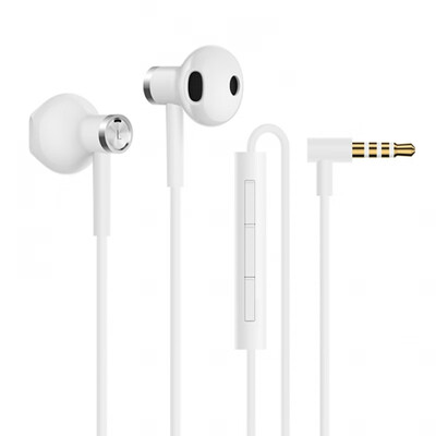 

New Xiaomi Dual Driver Earphone Half-In-Ear Dynamic piezoCeramic Hybrid DC MEM Mic Tenacity Wire Control L-Shape Plug BRE01JY