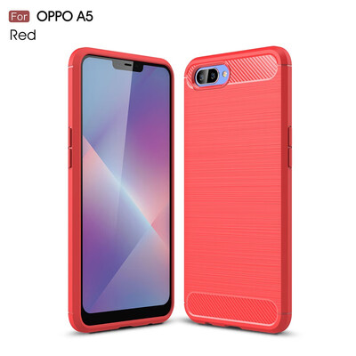 

Goowiiz Phone Case For Oppo A5A3sF9R17RealmelF7 Youth Fashion Slim Carbon Fiber TPU Soft Silicone Prevent falling