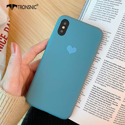 

TRONSNIC Love Heart Phone Case for iPhone XS MAX Luxury Matte Pink Yellow Case Purple Silicone Cover