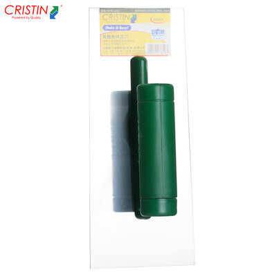 

Kristen stainless steel trowel plastic handle batch gray knife trowel oil workers accessories putty tools paint tools expert green D8318