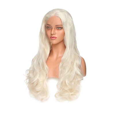 

Real Thick Brazilian Lace Front Hair Wig Extensions Cosplay Heat Resistant Long Wigs Pink Gray