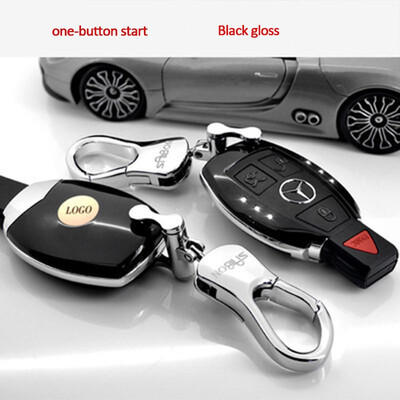 

Car Accessories Top Layer Leather Car Key Case For Benz Car Key Cover Shell Car Keychain