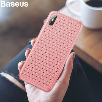 

Baseus Luxury Soft Silicone Case For iphone XS XR XSMaxBV Weaving mobile Cover For 2018 New iphone