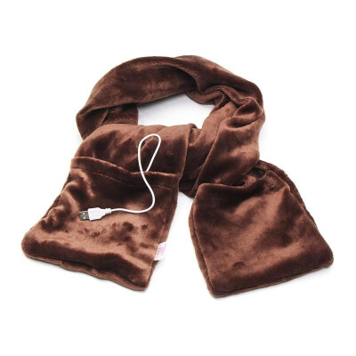 

USB Powered Fleece Portable Soft Heated Shawl Winter Electric Neck Wrap with Warm Pocket Winter Scarf Electric PadPocket