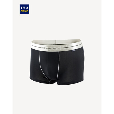 

HLA Haishu House Knitting Boxer Shorts Men 2019 Spring New Piece Lightweight Soft Simple Panties HUKAJ1R015A Black 1516590M