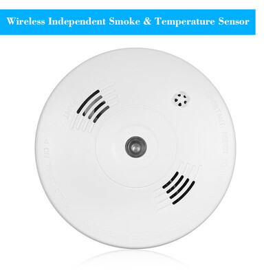 

Wireless Independent Smoke Fire Detector Photoelectronic Temperature Sensor Inside Fire Alert Security Alarm For Home KitchenStor