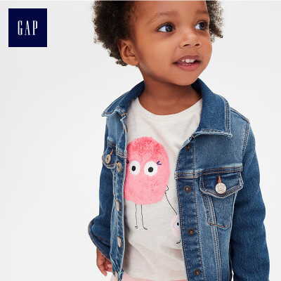 

GAP flagship store baby girl child stretch denim jacket baby foreign childrens jacket 354938 moderate wash 90cm 2T