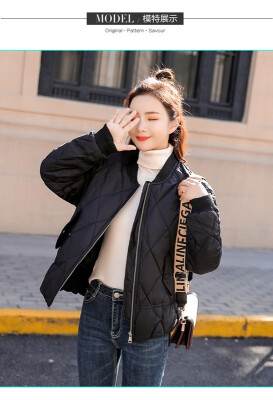 

Short down jacket casual loose jacket trendy warm zip top 90291