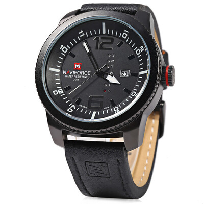 

NAVIFORCE 9063M Male Quartz Watch Black Case Watch Resistance Wristwatch